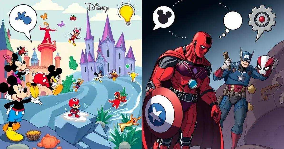 Comparação com a abordagem dos heróis da Marvel