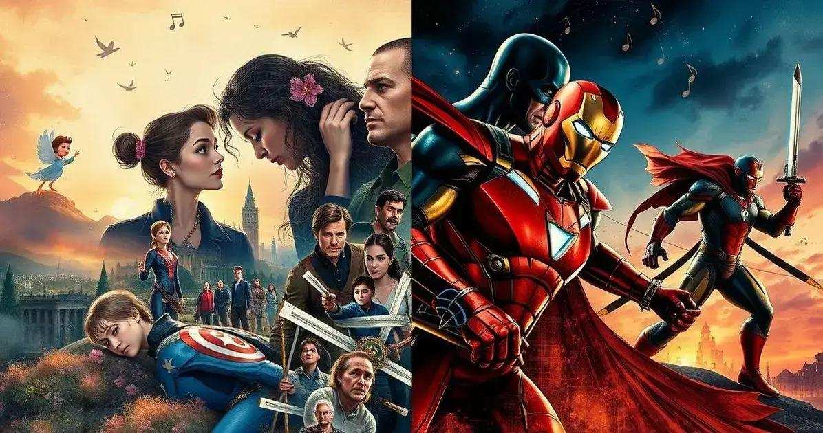 Comparação entre os temas emocionais das duas franquias